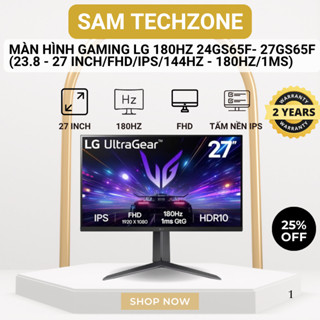 MÀN HÌNH GAMING LG 180HZ 24GS65F- 27GS65F (23.8 - 27 INCH/FHD/IPS/144HZ - 180HZ/1MS) CÔNG THÁI HỌC CHUYÊN GAME