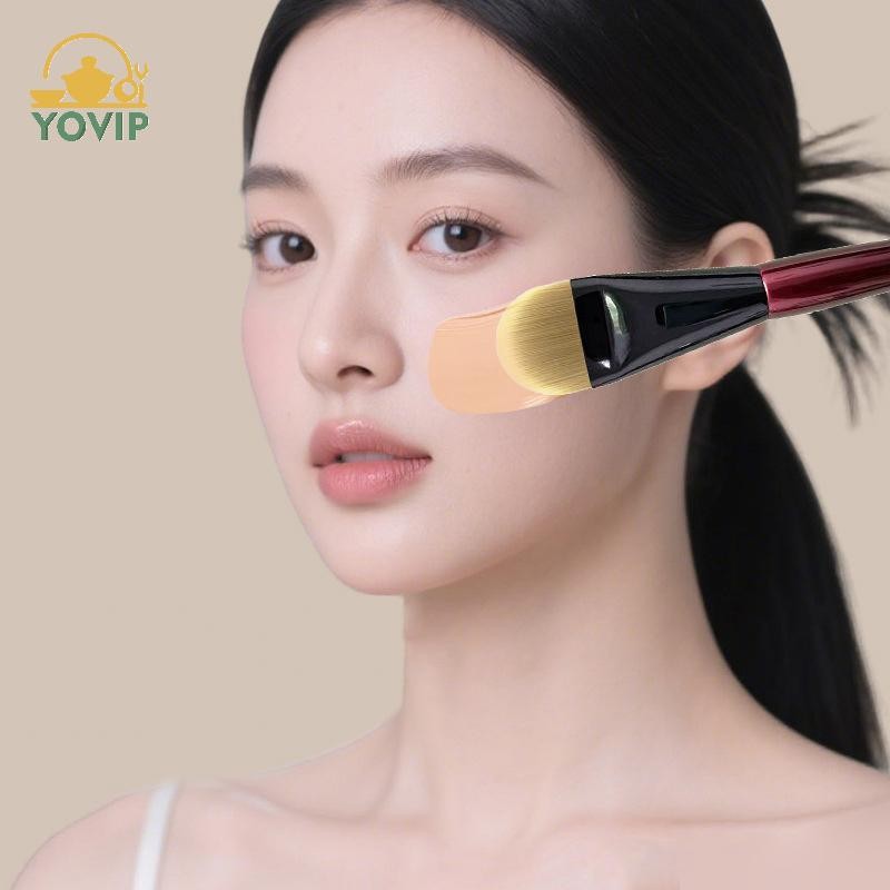 YOVIP Ultra Thin Foundation Brush Hair Face Contour Brush Flat Contour Brush Foundation Cream Makeup