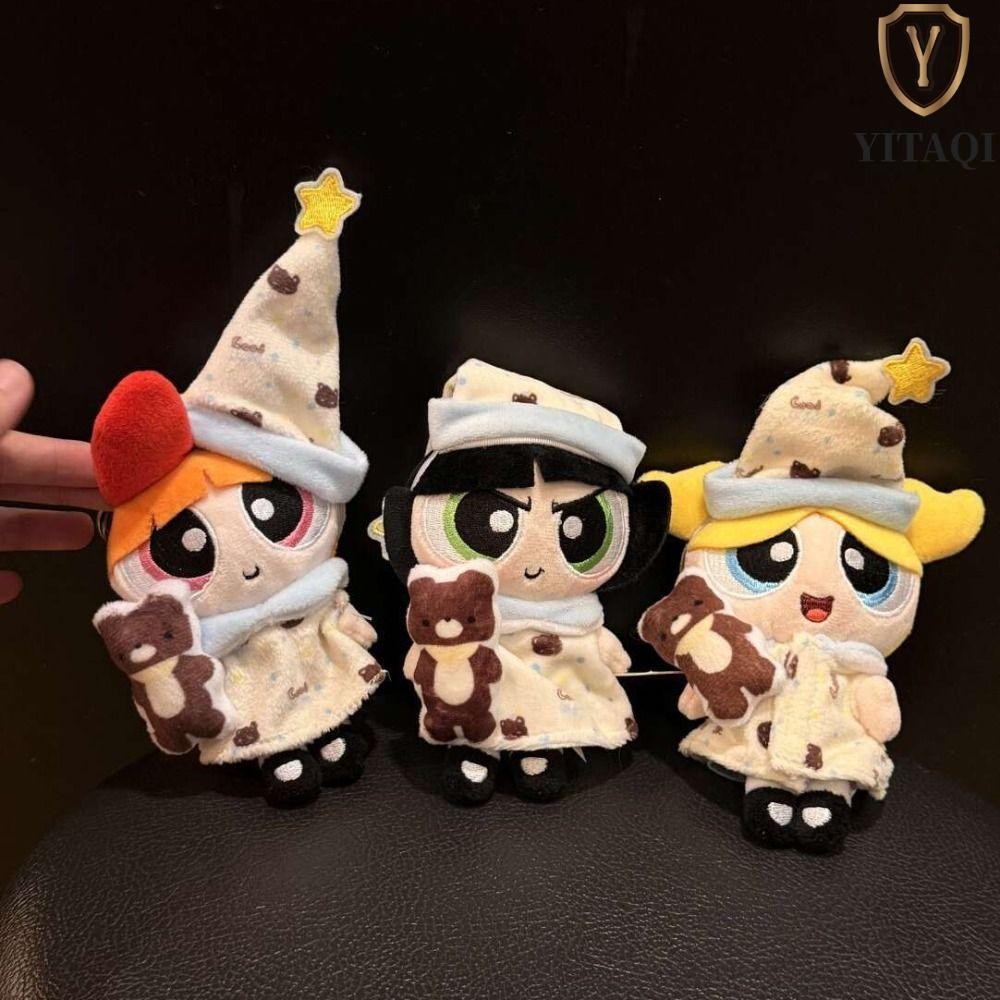 YITAQI Powerpuff Girls Plush Móc khóa, Thiết kế dễ thương mềm mại Powerpuff Girls Doll, Buttercup Se