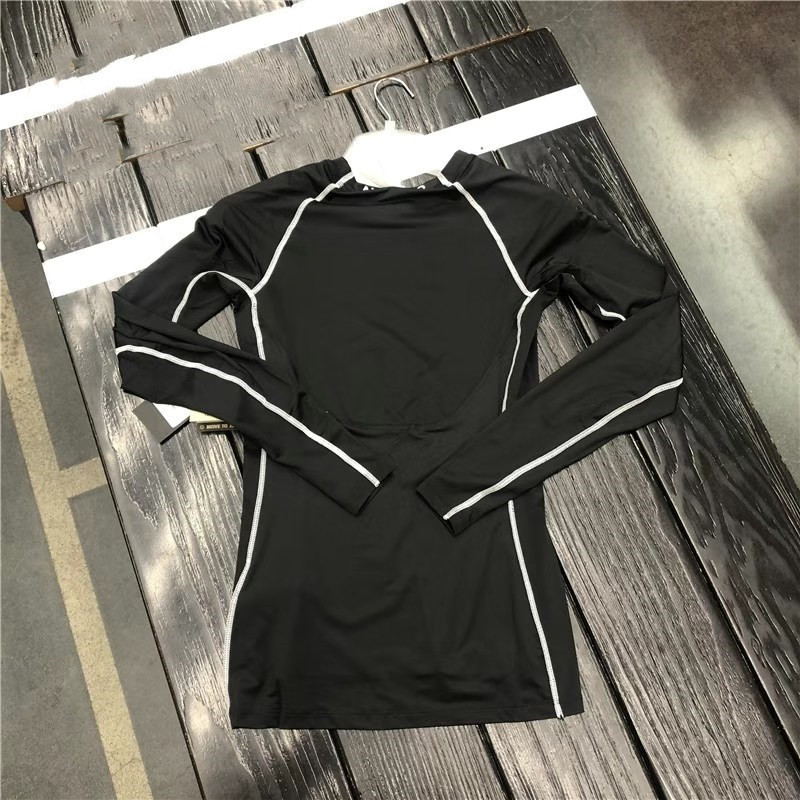[Spot] Men's Sports Shirt Elastic Quick-Drying Breathable Training Compression Long Sleeve pv1Z