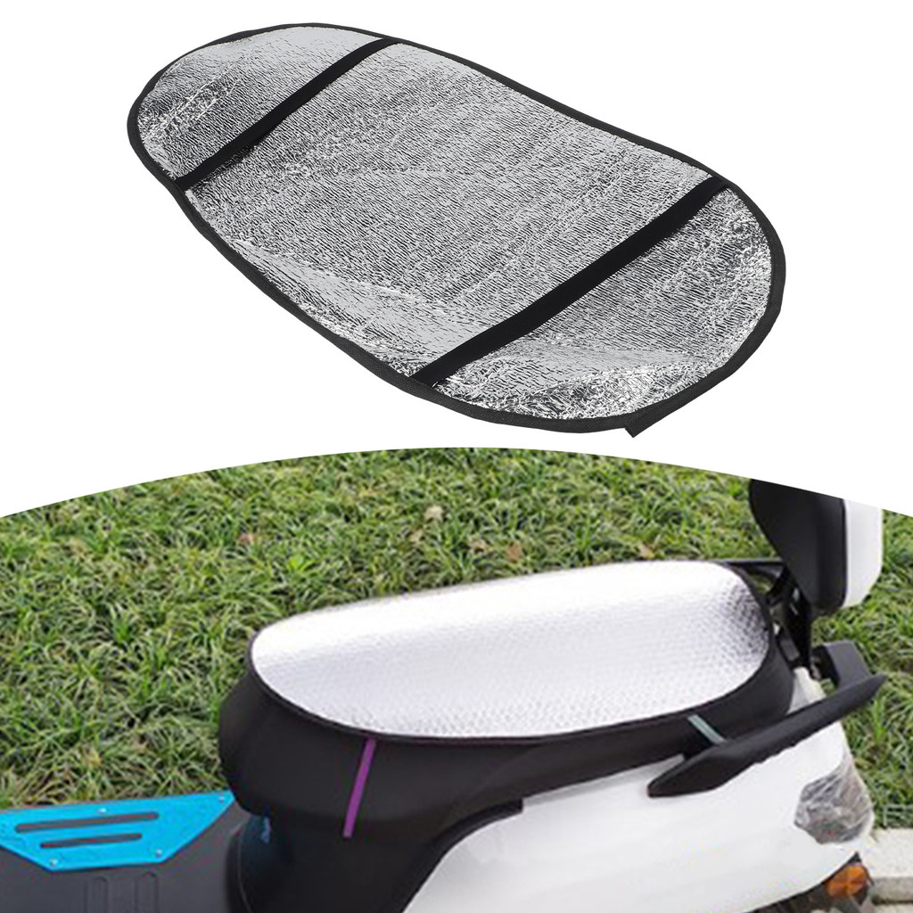 【Anna】Seat Cover Aluminum Film Durable Motorcycle Seat Cover Silver High Quality