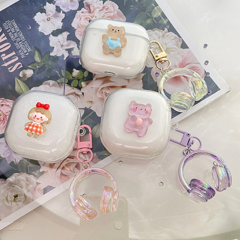 Dành cho Soundcore Liberty 5 Ốp lưng silicon hoạt hình dễ thương Vỏ tai nghe trong suốt Liberty5