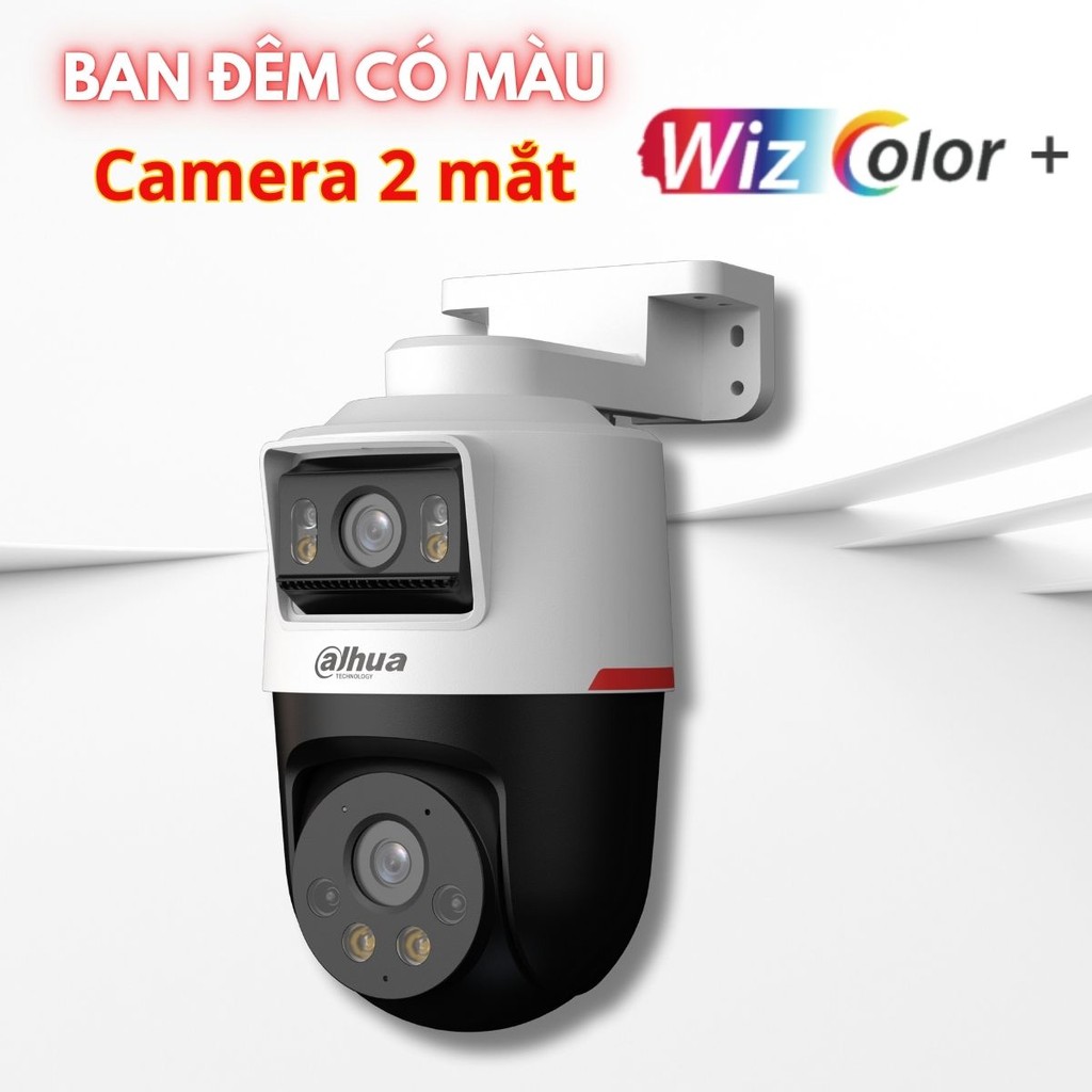 Camera 2 mắt Dahua Wizcolor có màu ban đêm PTS2249B-E2-S-PV-PRO 2MP+2MP, Đàm thoại 2 chiều, Đèn còi 