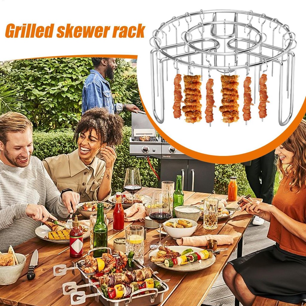 Air Fryer Rack For Oven Non-Stick Barbeque Skewers Heat-Resistant Non-Stick Rust-Proof Reusable Vert