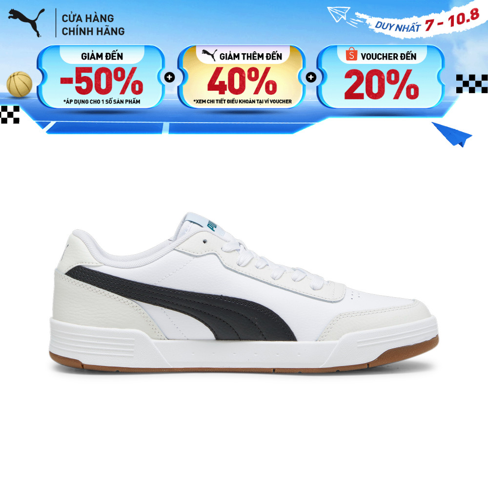 Giày thời trang PUMA Unisex Caracal White-Black-Malachite-Vapor Gray Màu Trắng