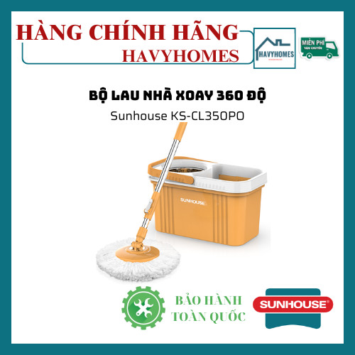 Bộ lau nhà xoay 360 độ SUNHOUSE KS-CL350PO