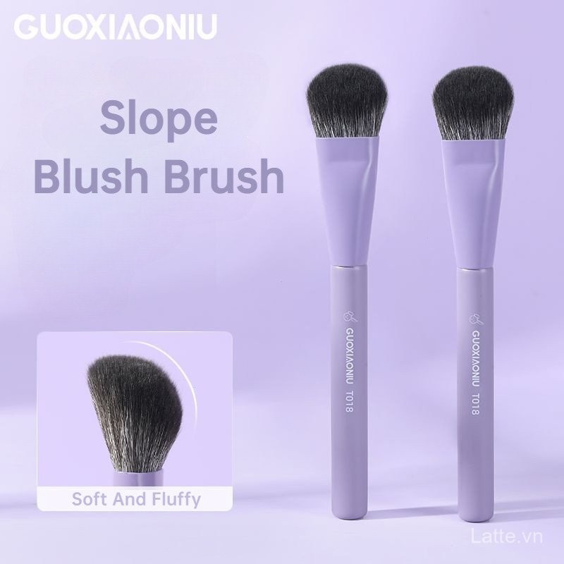 GUOXIAONIU Bunny Sloping Blush Brush Fiber Hair Fluffy Soft Clear Natural Makeup Brush VBZF