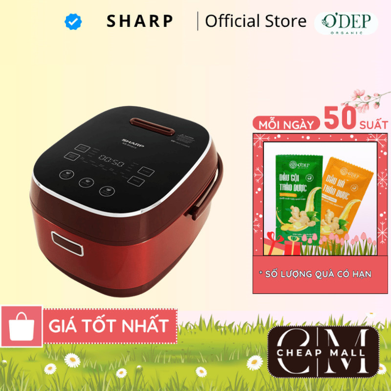 Nồi cơm điện cao tần cảm ứng Sharp 1.8L KS-IH191V-RD - Bảo hành 12 tháng - CHEAP CMO