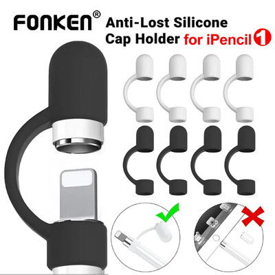 Fonken 4 / 2 / 1 Chiếc Nắp Bút Chì Chống Mất Nắp Bảo Vệ Cho Aple iPencil Thế Hệ 1 Silicon Mềm Stylus Bút Bảo Vệ Giá Đỡ