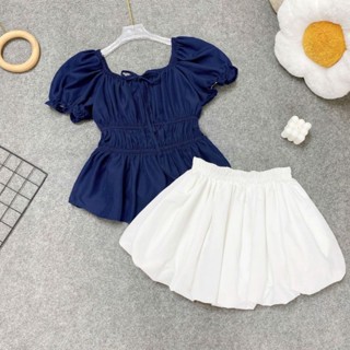 Set Đồ Bigsize Nữ Áo Chấm Bi Tay Bồng Phối Chân Váy Xòe –  Đi Chơi, Dạo Phố, Nữ Tính Trẻ Trung A282-CV423