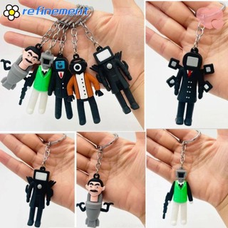 Refilinement 1 Cái Móc Khóa Trang Trí, Skibidi Nhà Vệ Sinh In Hình Skibidi Mặt Dây Chuyền Vệ Sinh, TV Man PVC Cameraman Móc Khóa Phụ Kiện Dành Cho Trẻ Em Học Sinh