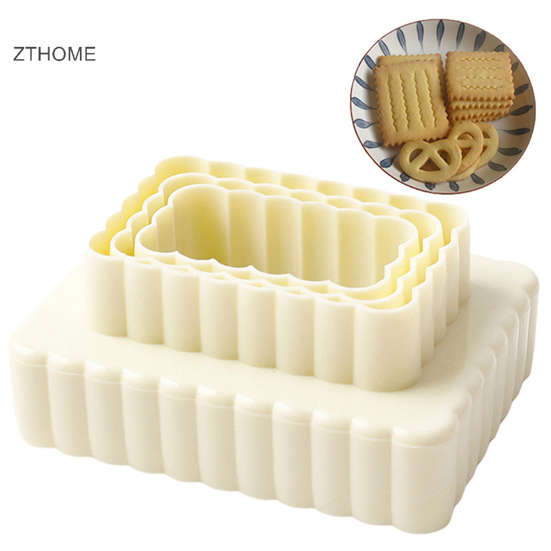 Zthome 3 Cái / bộ Khuôn Bánh Quy Vuông Fondant Bánh Ngọt Dụng Cụ Cắt Bánh Quy Khuôn HOT