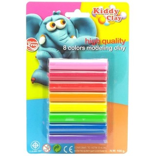 Đất nặn 100g 8 màu - kiddy clay st-100-8