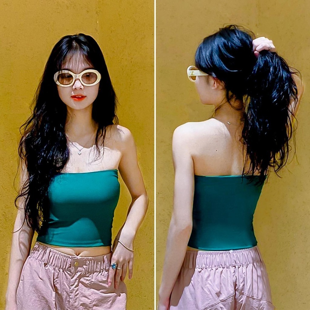 Áo Quây Croptop cho nữ A136 Gladimax Thun cotton dày dặn, co giãn, phong cách trẻ trung năng động | BigBuy360 - bigbuy360.vn