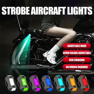 1 Bộ 7 Màu Drone Nhấp Nháy Đèn USB Sạc LED Nhấp Nháy Xe Đạp Cảnh Báo Đèn Mini I0D8
