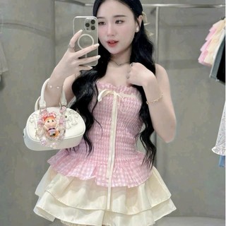 Set áo chạy thun toàn thân và chân váy ngắn
