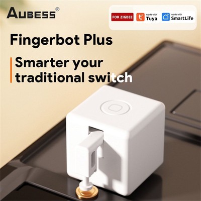 Nút thông minh Aubess 38g Zigbee Fingerbot Plus Pin chuyển đổi thông minh CR2 3.0V Robot ngón tay thông minh Kích thước Robot ngón tay 34,5 34,5 34,5mm