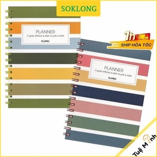 Sổ kế hoạch sọc ngang lò xo kép Planner A5 Klong 200 trang MS945 nhiều màu