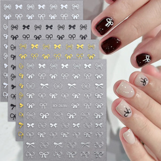 1 Máy Tính Siêu Mỏng 3D Ruy Băng Dán Móng Tay Pháp Nơ Đề Can Tự Dính Làm Móng Tay Trang Trí DIY Dễ Thương Phụ Kiện Móng Tay