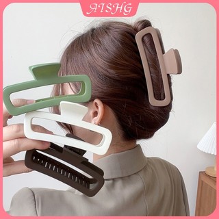 Aishg 13cm Lớn Mờ Tóc Cô Gái Ngọt Ngào Lưng Đầu Buộc Tóc Hình Chữ Nhật Móng Vuốt Kẹp Tóc Cho Nữ Phụ Kiện Tóc Thời Trang