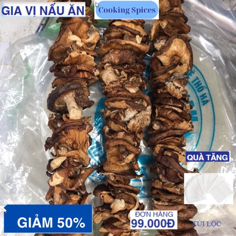 100gr Nấm hương rừng khô (nấm xiên)