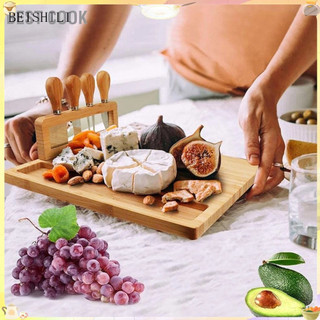 Best cook Bảng phô mai Tấm Charcuterie tre Hình chữ nhật 3 khu vực riêng biệt Dễ dàng làm sạch bếp không mùi bằng dao cmman13.vn