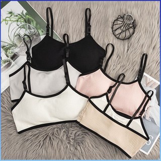 ⚡⚡Áo ngực COD Cotton thoáng khí cho bé gái Áo hai dây phát triển lưng đẹp Quần lót chống va đập hai lớp cho học sinh trung học cơ sở