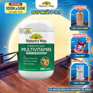 Vitamin Tổng Hợp Nature’s Way Complete Daily Multivitamin - Hộp 200 Viên - Hỗ Trợ Bổ Sung Vitamin Và Khoáng Chất