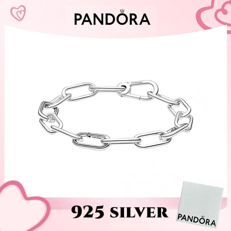 100% PANDORA S925 sterling bạc trang sức vòng tay mặt dây chuyền Pandora ME Medium-Link Chain Bracel
