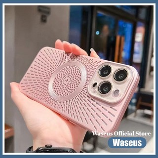 Ốp Điện Thoại Tản Nhiệt Sạc Không Dây Từ Tính Cao Cấp Cho iPhone 16 15 14 13 12 Pro Max Có Camera Bảo Vệ Vỏ Chống Sốc iPhone 14 15 Ống Kính Bảo Vệ Toàn Diện