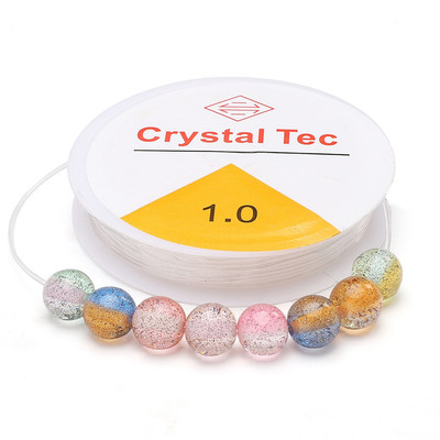 Dia 0.5-1.0mm Dây pha lê đàn hồi trong suốt Làm dây đính cườm Dây ren