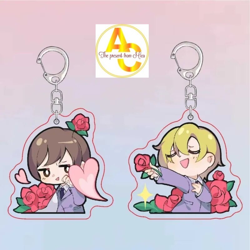 Móc khóa Ouran High School Host Club Acrylic Fujioka Haruhi Phụ kiện trang trí túi xách Balo