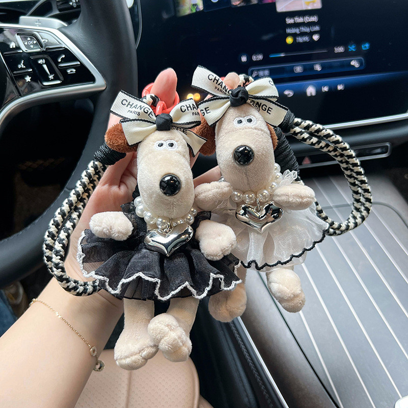 Plush Puppy Backpack Mặt dây chuyền