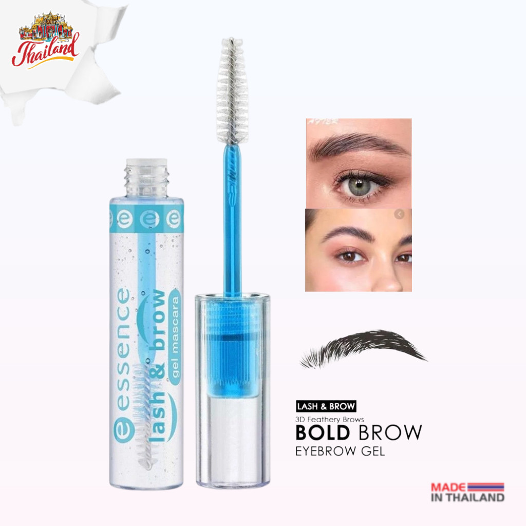 Gel dưỡng mascara 2 in 1 lông mi, lông mày Essence Lash And Brow Gel Mascara Thái Lan