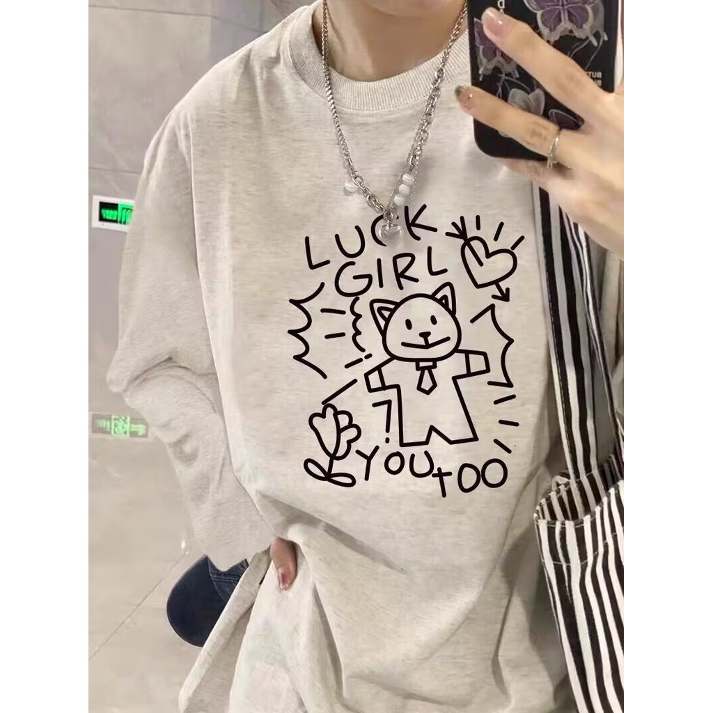 XUANMO Local brand Áo thun tay dài Áo thun phông form rộng 100% cotton BIG SIZE Áo T-shirt siêu rộng