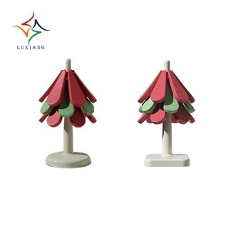 [Luxiangj8.vn] Thảm trải bàn cây thông Noel chống bỏng có thể gập lại Đĩa cách nhiệt Tấm lót ly silicon tròn