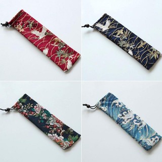 Túi đựng dao kéo phong cách Nhật Bản MPJow Túi dây rút du lịch có thể tái sử dụng cho bộ đồ ăn nhà bếp Nĩa, Thìa, Đũa tre, Bàn chải làm sạch Tốt