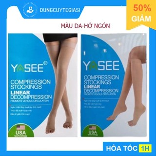 [Hỏa tốc-HCM]Vớ Y Khoa Yasee(Vớ gối, vớ đùi)(Màu Da, Hở Ngón) (1 đôi), Tất Suy Giãn Tĩnh Mạch
