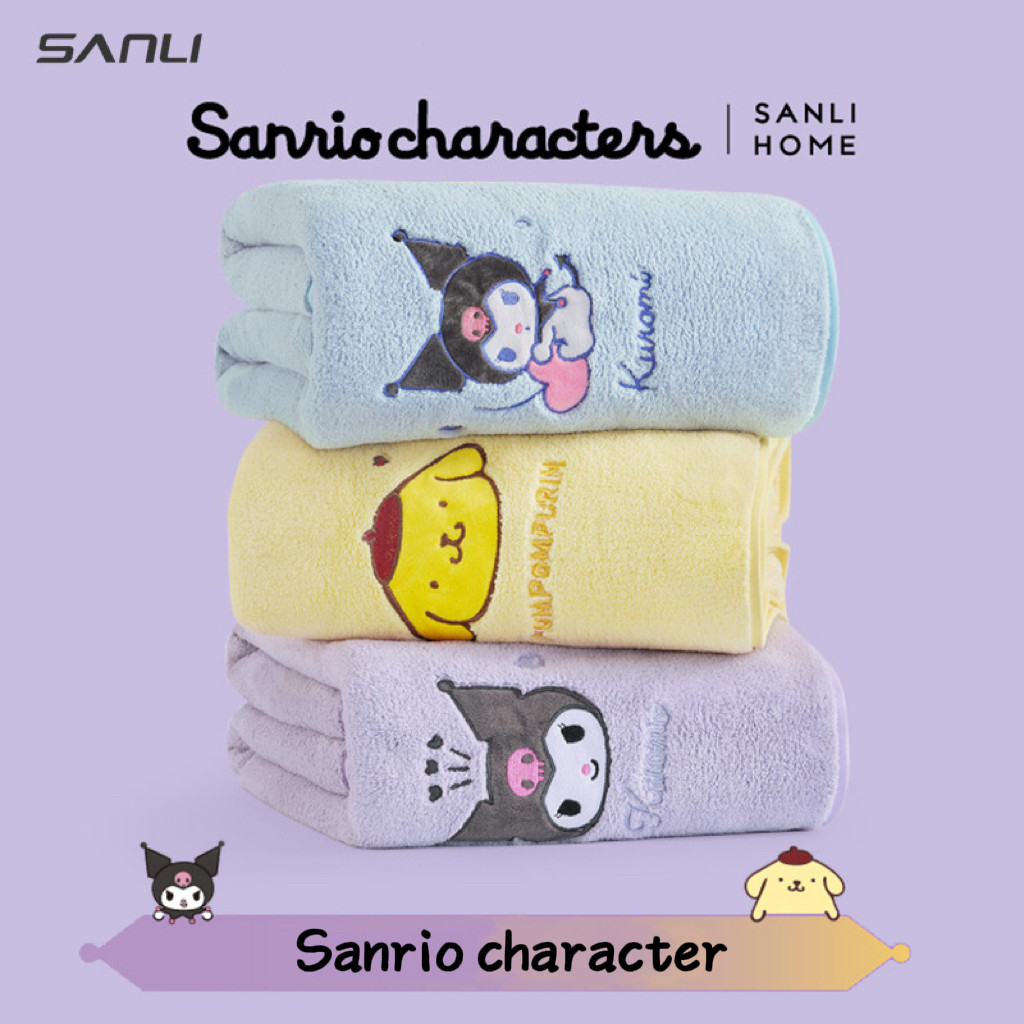 [Sanli] Bộ sưu tập Sanrio Lady, Curome & Pudg Dog 100% Cotton, 70x140 cm. Dày 274g, mật, khô, nhanh,