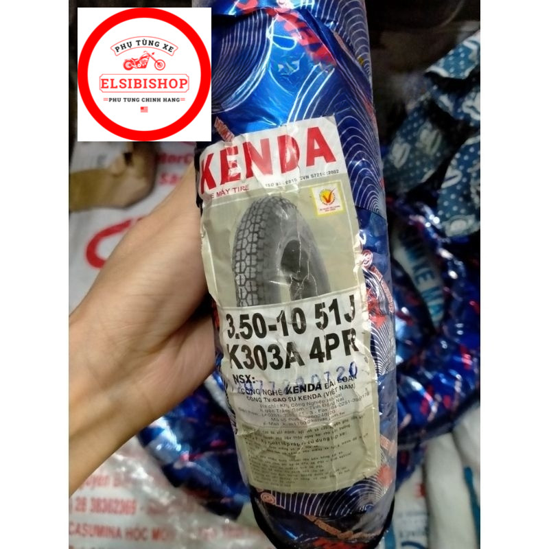 VỎ (LỐP) XE MÁY CHALY/ VESPA/ XE RÙA 350-10 (LỐP DÙNG SĂM) CHÍNH HÃNG KENDA