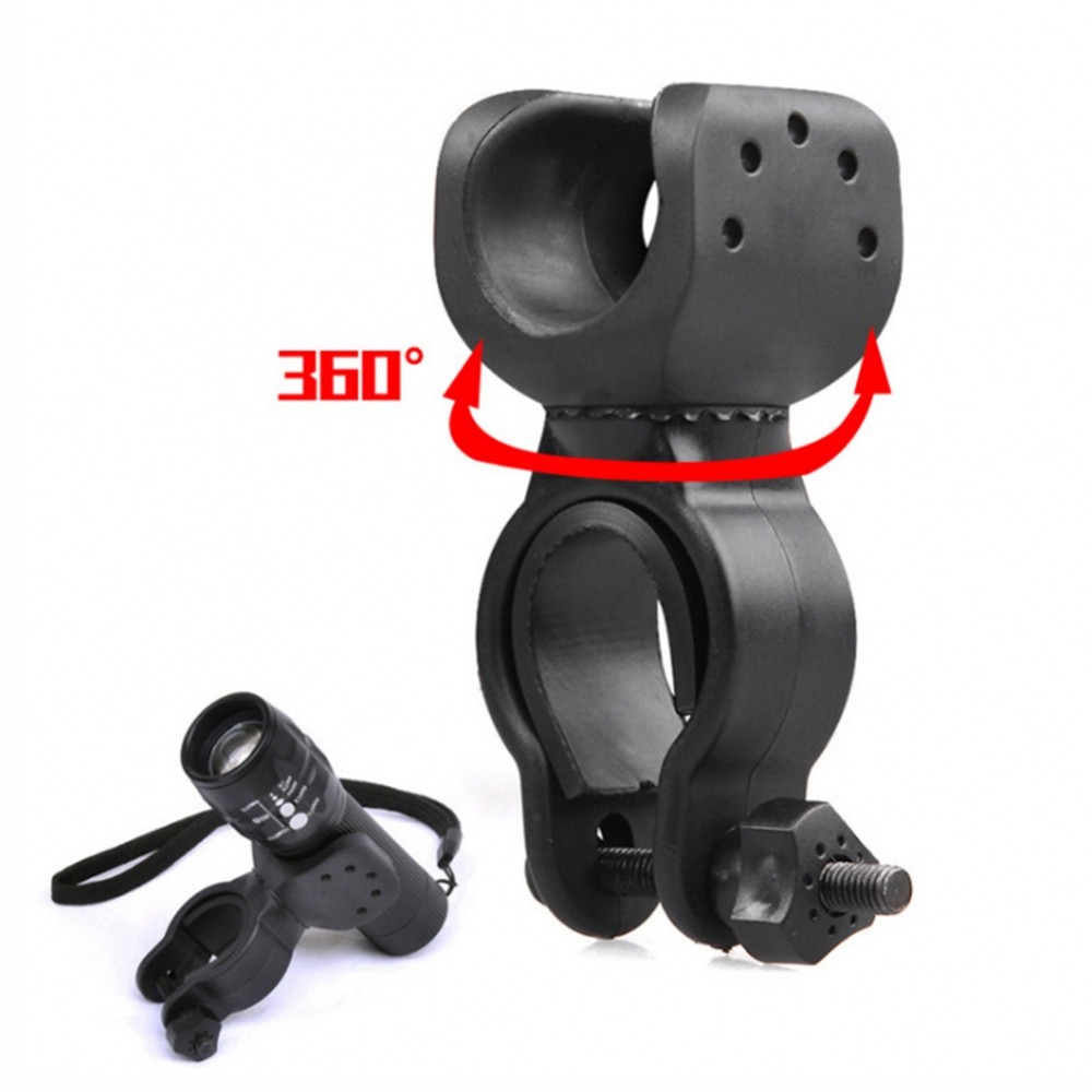 {WELV}Handlebar Holder Light Clip TPR+plastic Full Control Bicycle Light Clip