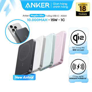 SDP Sạc nhanh từ tính Anker 10kmAh chuẩn Qi2 | Anker MagGo Power Bank MagSafe (10K, Magnetic Wireless) - A1664