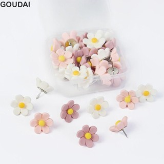 GOUDAI 20 / 30 / 50 Chiếc Kẹp Hoa Sáu Chân, Pin Đẩy Bảng DIY Sáng Tạo, Di Động Có Thể Tái Sử Dụng Dễ Thương 3D Màu Push Pins Corkboard