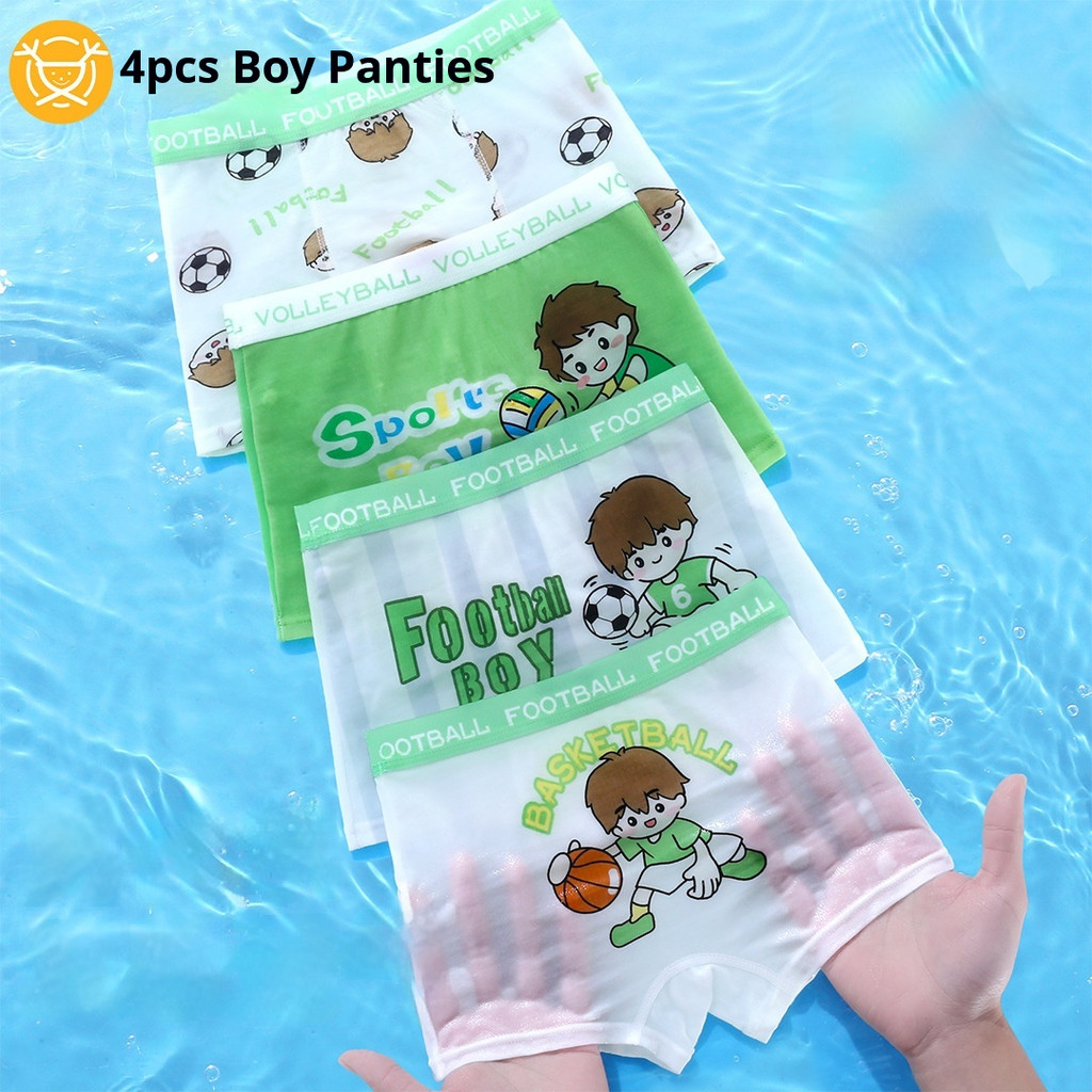 4 Quần Lót Bé Trai Bé Trai Boxer Bé Trai Quần Đùi Trẻ Em Hoạt Hình Quần Lót