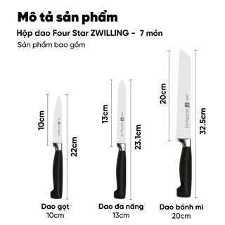 ZWILLING - Hộp dao Four Star - 7 món