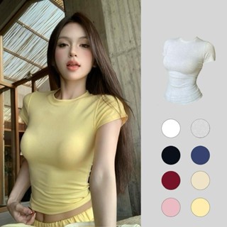 Áo thun ôm body siết eo chất thun borip co giãn 4 chiều