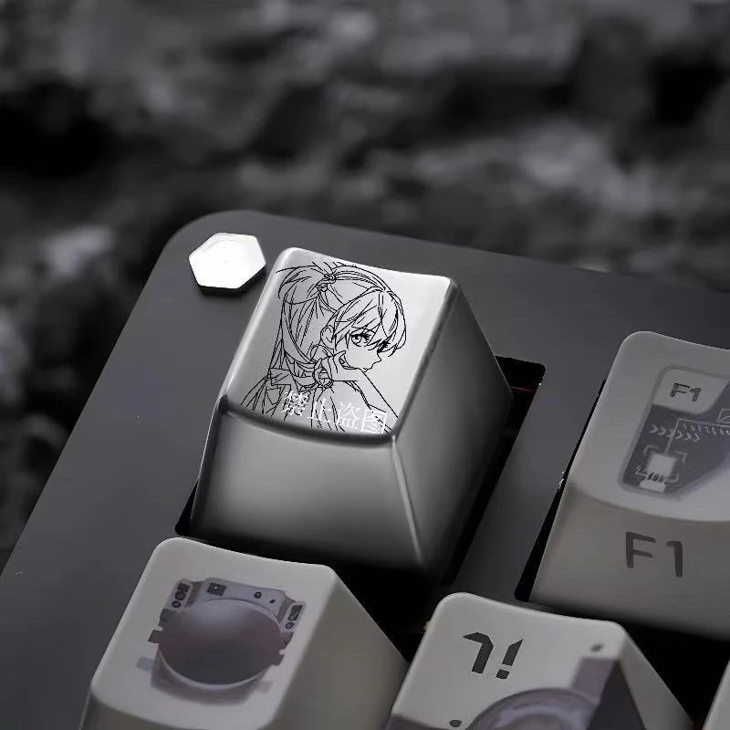 Keycap kim loại [Asuka Aya Polly] Bàn phím cơ độc đáo Keycap đơn / fksf