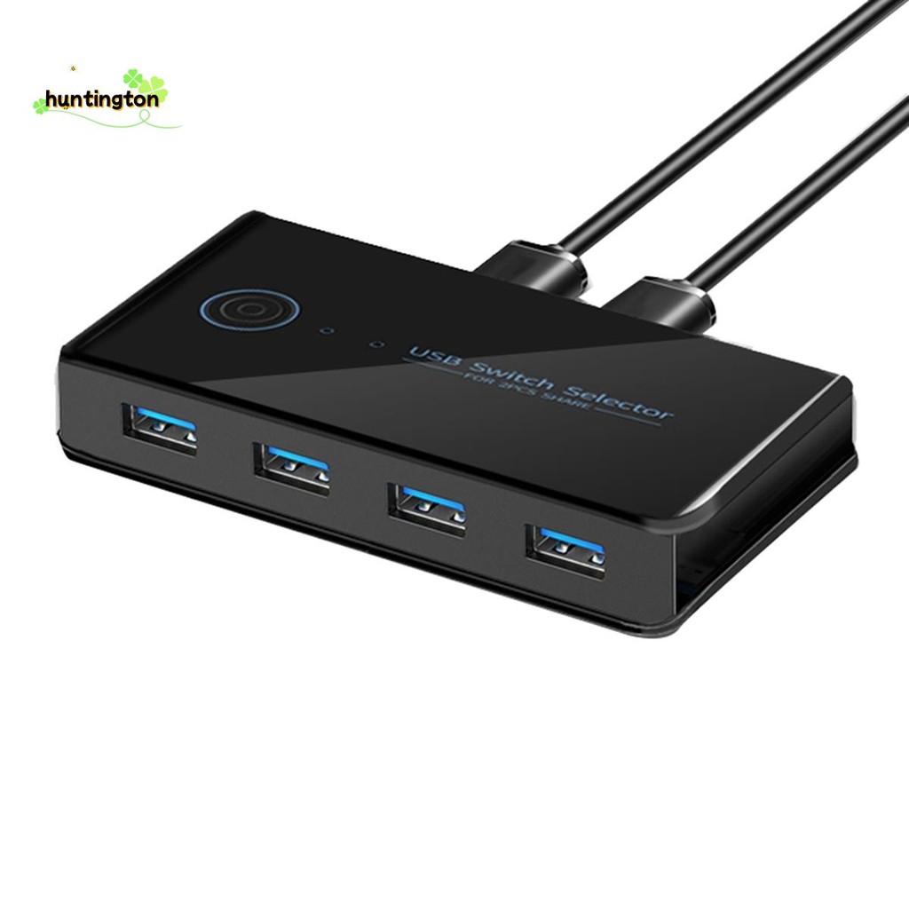 USB KVM Switch USB Chia Sẻ Switch 2 Trong 4 Ra Cho Laptop Bàn Phím PC Chuột Máy in USB Switch Hub Ad