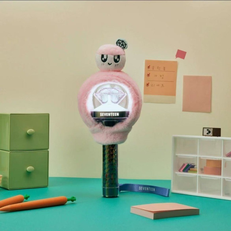 SEVENTEEN 2025 Carat Land Pink Light Stick Cover (Tay áo Bong) - CARAT Merch Fan Quà tặng Phụ kiện b