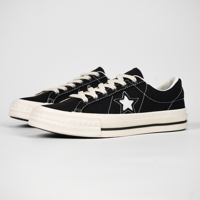 Converse 2023SS LINE TIME one star J VTG canvas CONVERSE vải đen phong cách Nhật Bản